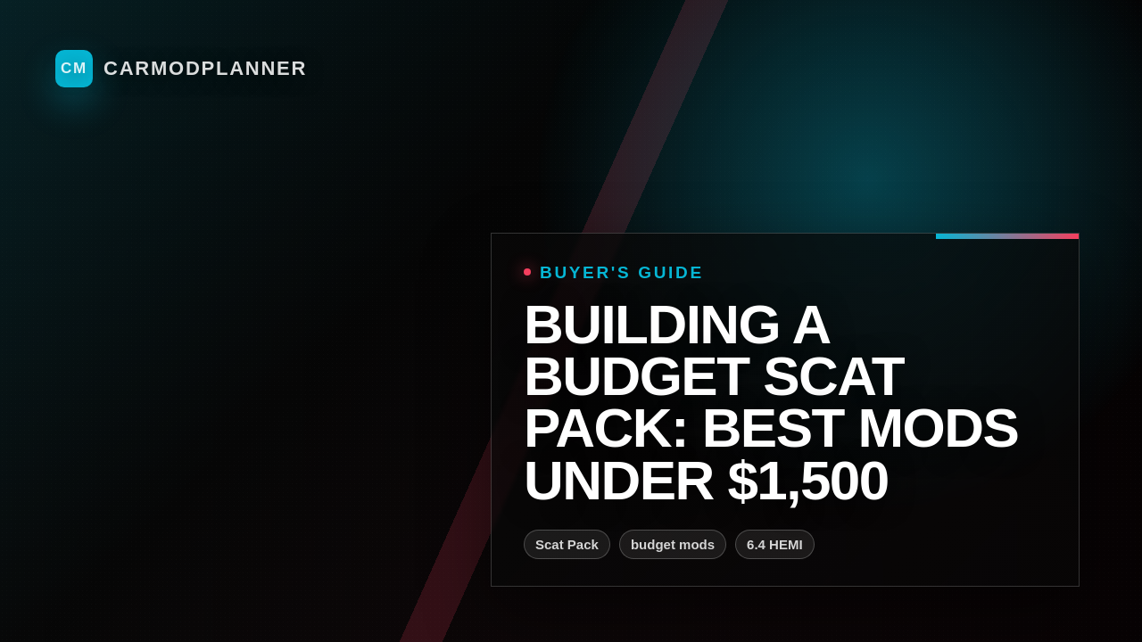 Building a Budget Scat Pack: Best Mods Under $1,500