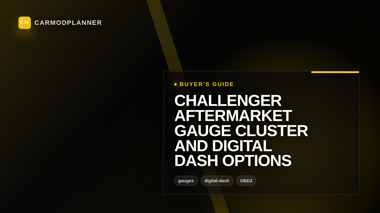 Challenger Aftermarket Gauge Cluster and Digital Dash Options