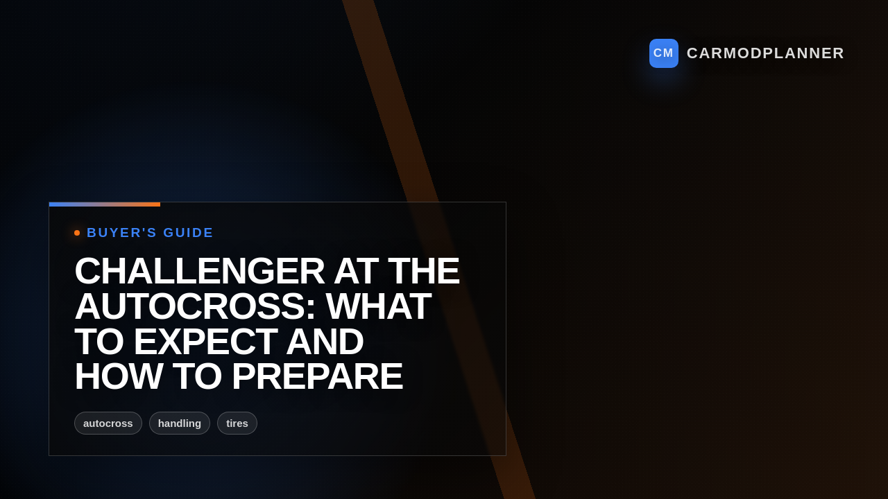 Challenger at the Autocross: What to Expect and How to Prepare
