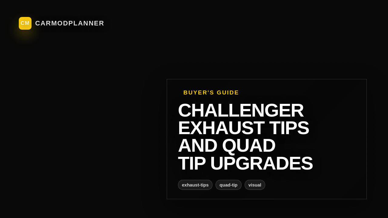 Challenger Exhaust Tips and Quad Tip Upgrades