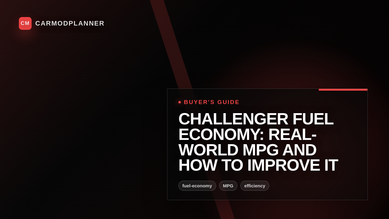 Challenger Fuel Economy: Real-World MPG and How to Improve It