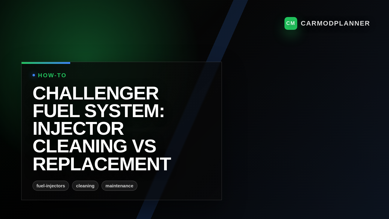 Challenger Fuel System: Injector Cleaning vs Replacement