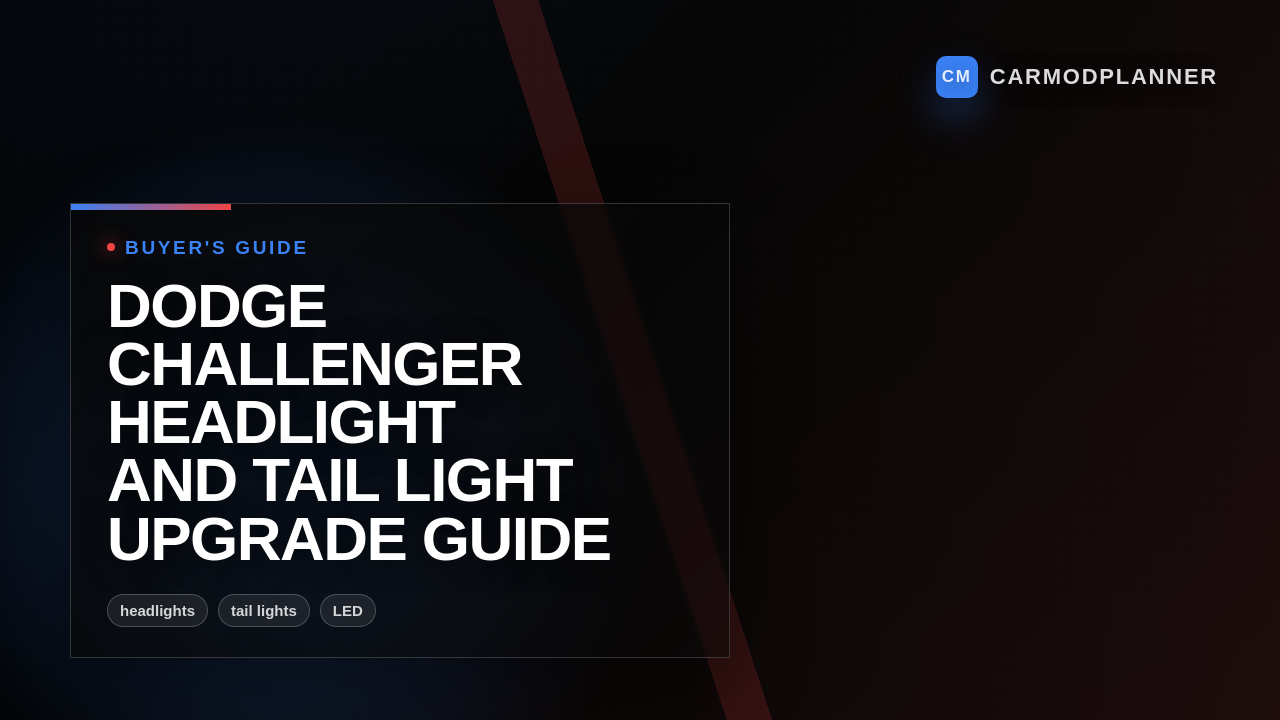 Dodge Challenger Headlight and Tail Light Upgrade Guide