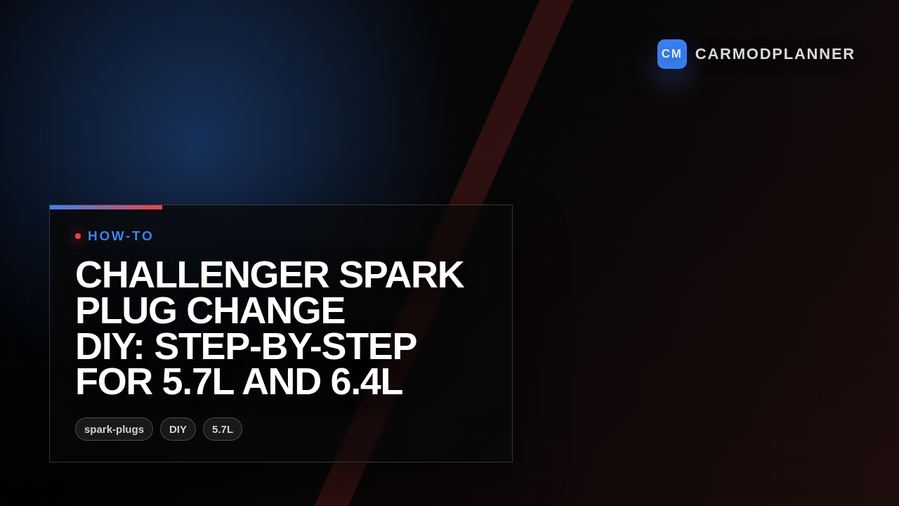 Challenger Spark Plug Change DIY: Step-by-Step for 5.7L and 6.4L