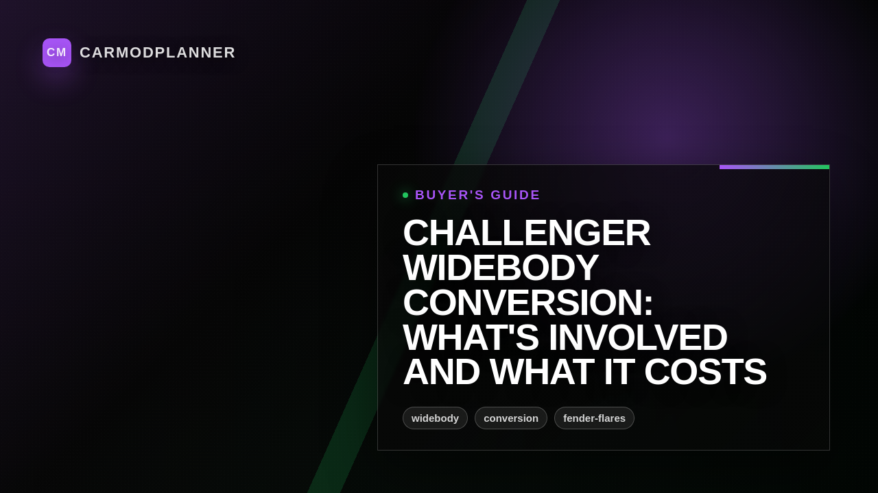 Challenger Widebody Conversion: What's Involved and What It Costs