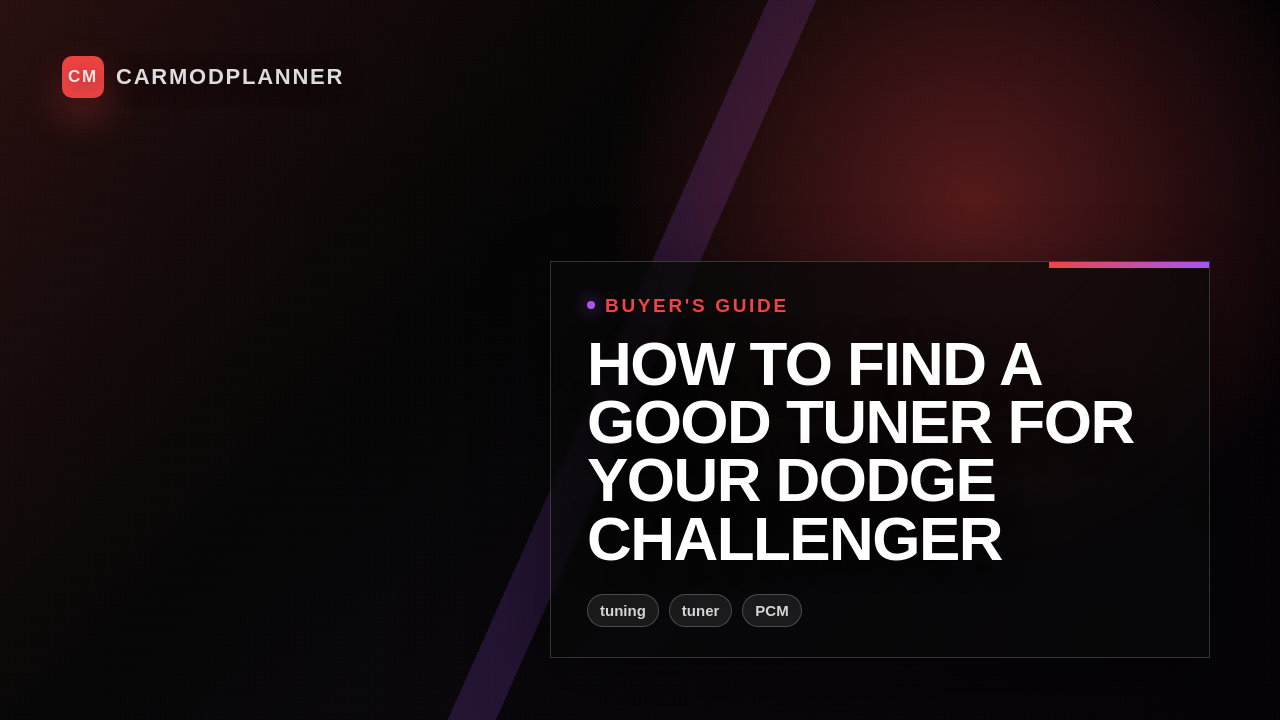 How to Find a Good Tuner for Your Dodge Challenger