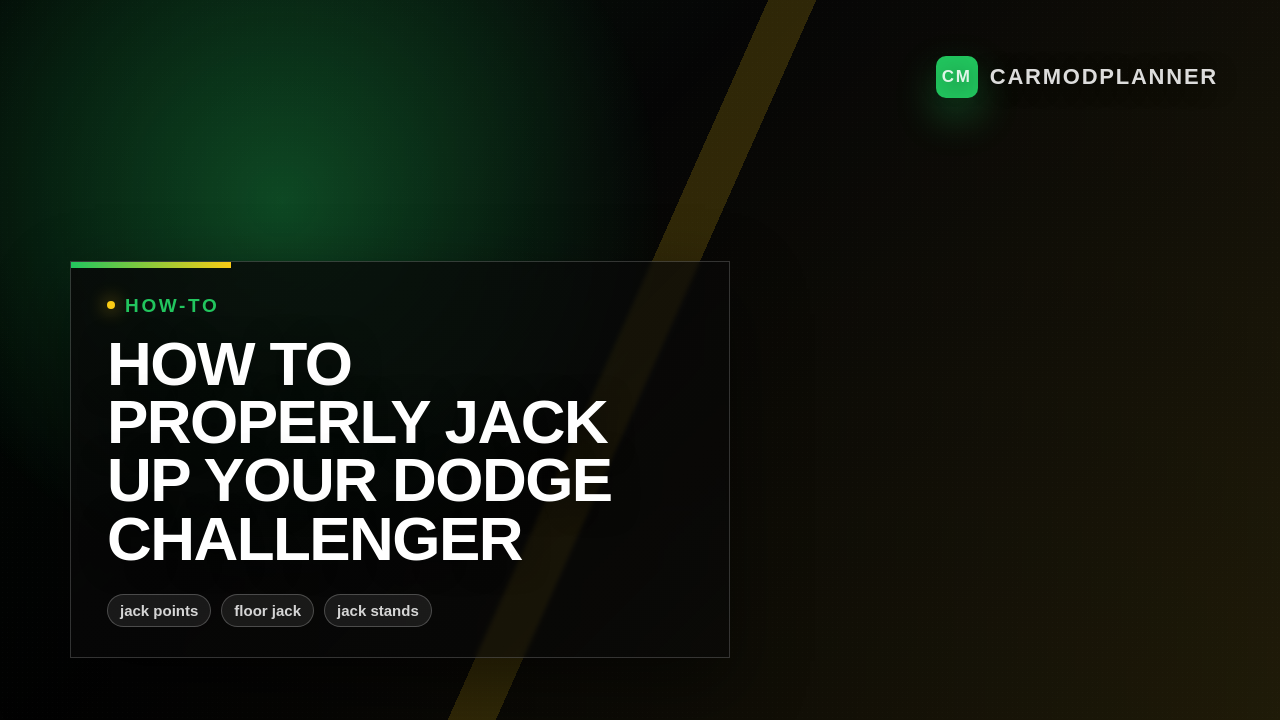 How to Properly Jack Up Your Dodge Challenger