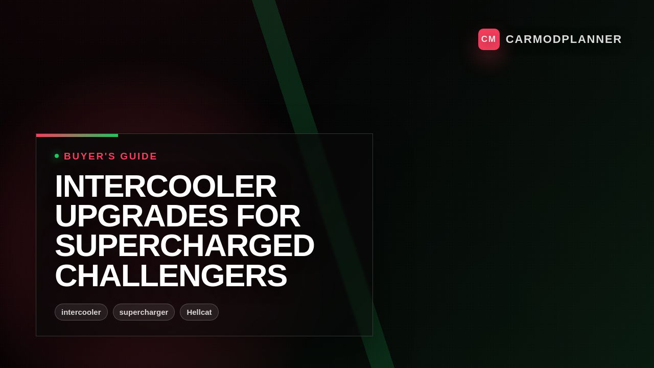 Intercooler Upgrades for Supercharged Challengers