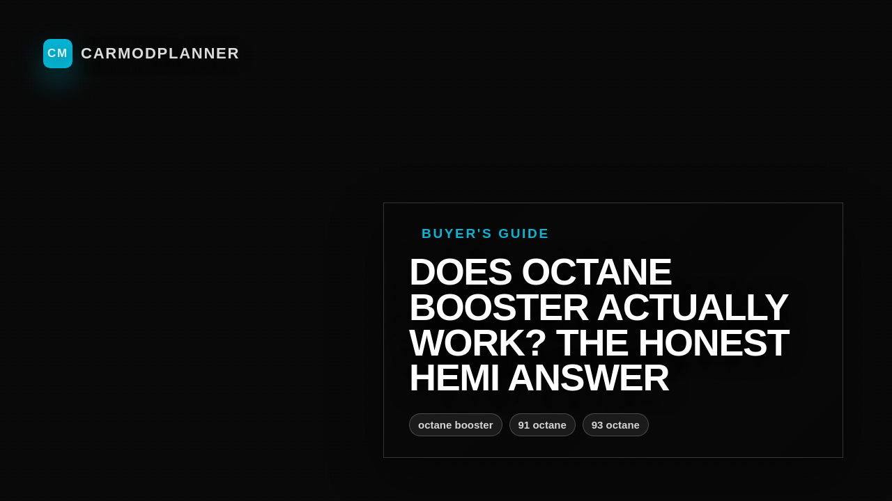Does Octane Booster Actually Work? The Honest HEMI Answer