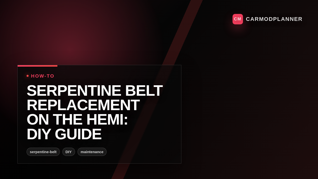 Serpentine Belt Replacement on the HEMI: DIY Guide